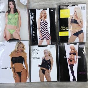 Music Legs Lingerie Lot Of 6 Outfits